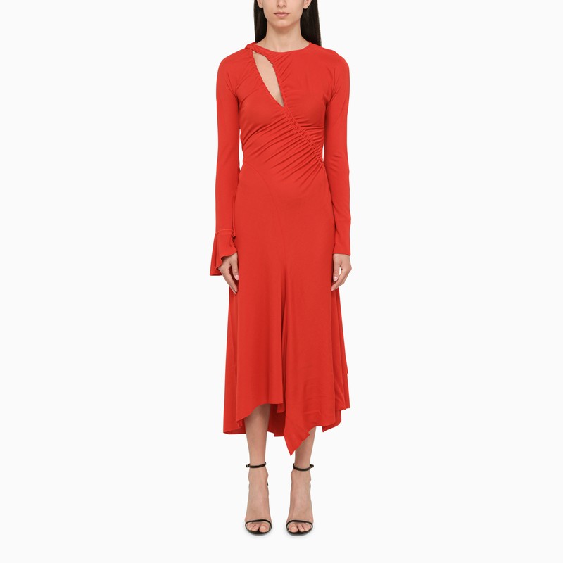 Victoria Beckham Red Cut Out Detail Dress Glam Steals