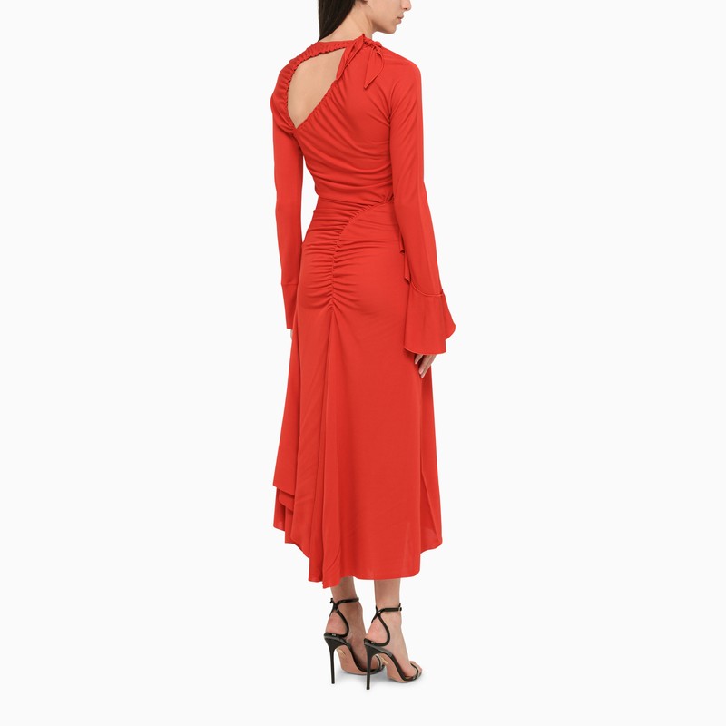 Victoria Beckham Red Cut Out Detail Dress Glam Steals