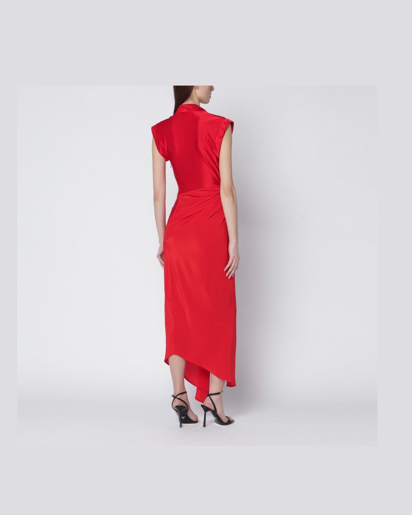 Victoria Beckham Red Jersey Woven Dress Glam Steals