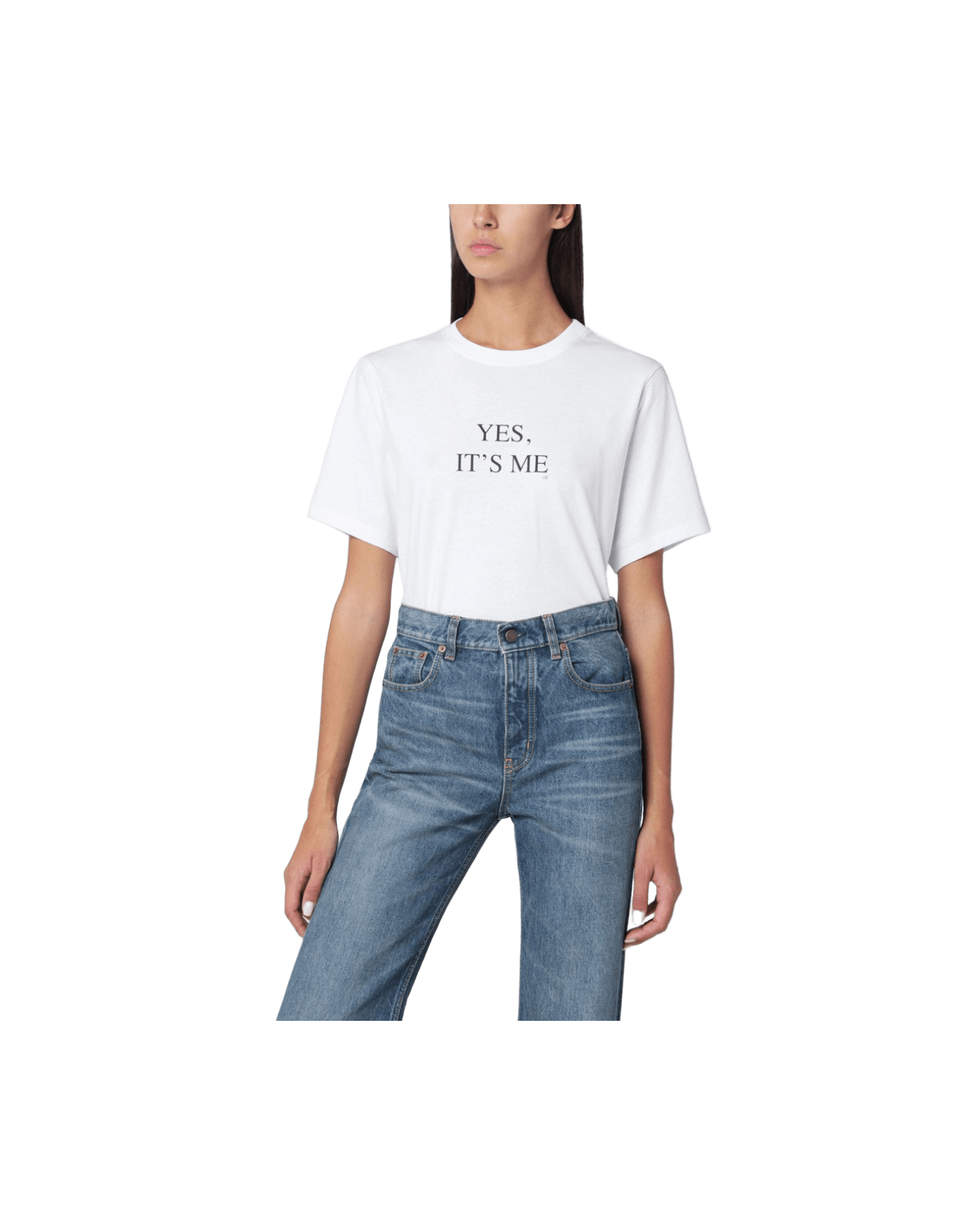 Victoria Beckham White Cotton “yes It’s Me” T-shirt