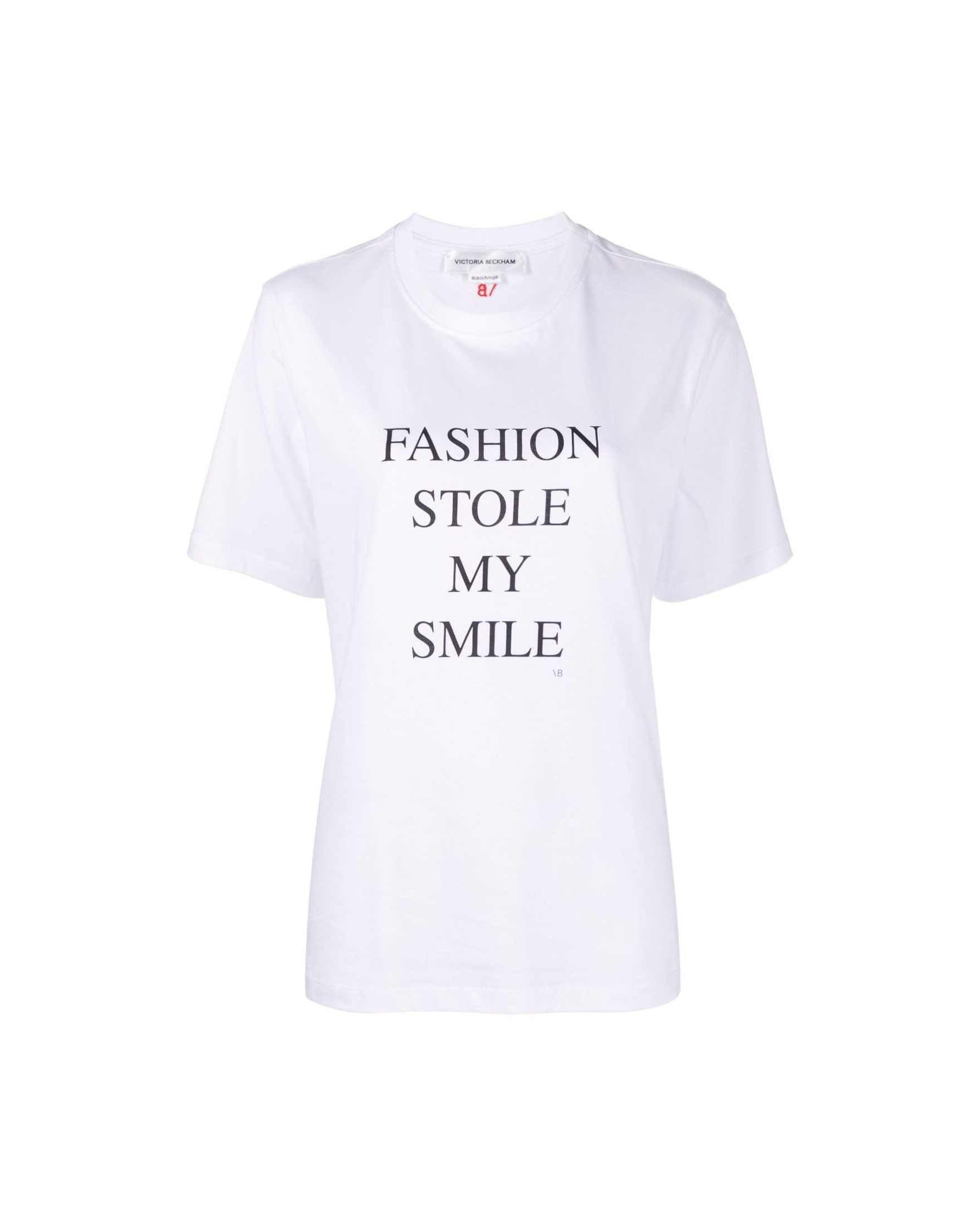 Victoria Beckham White T-shirt Glam Steals
