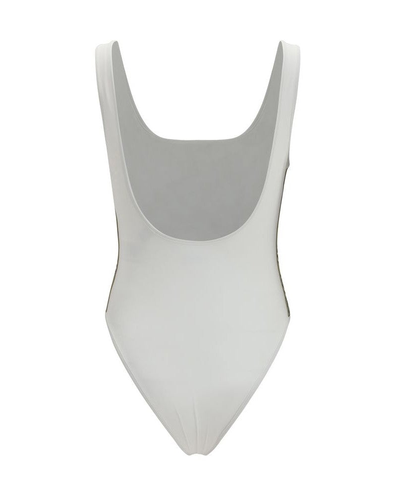White Polyamide One-Piece Swimsuit Glam Steals