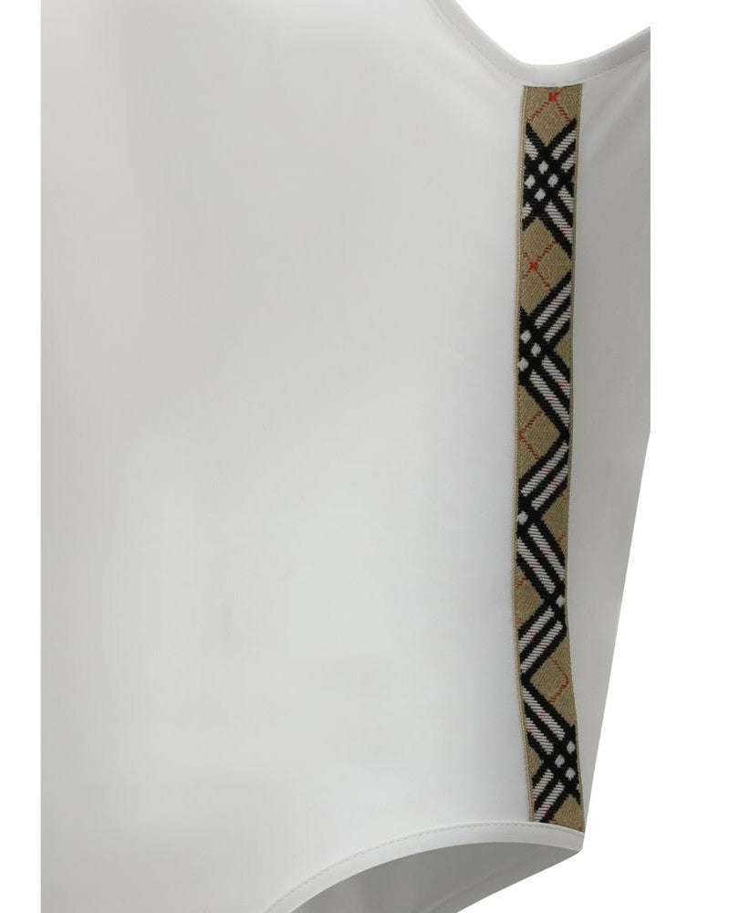 White Polyamide One-Piece Swimsuit Glam Steals