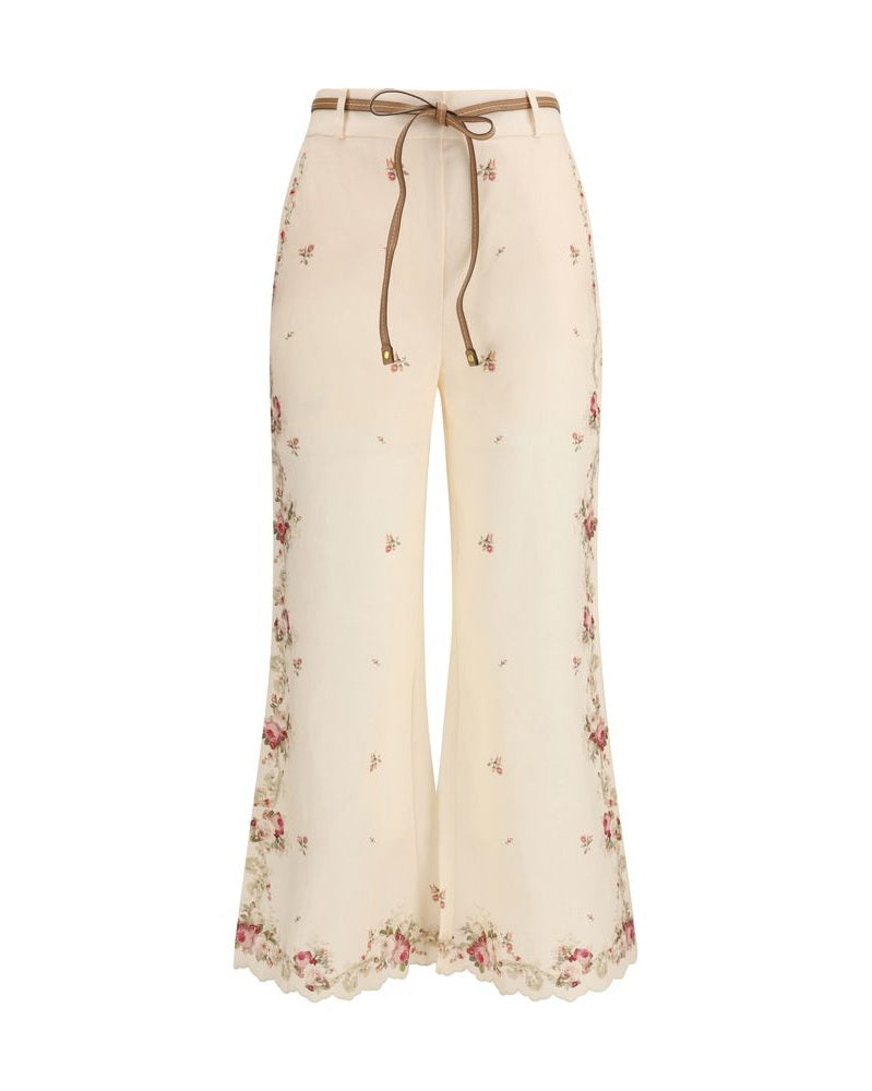 Zimmermann Beige Cotton Flared Pant 