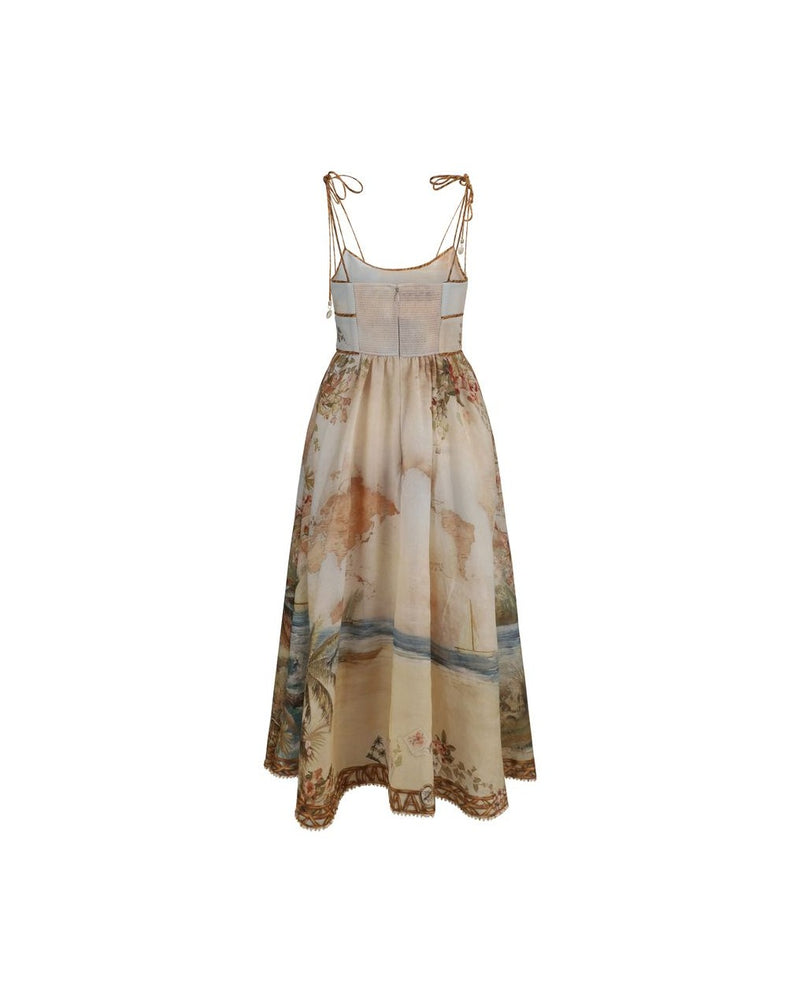 Zimmermann Beige Linen Casual Dress Glam Steals