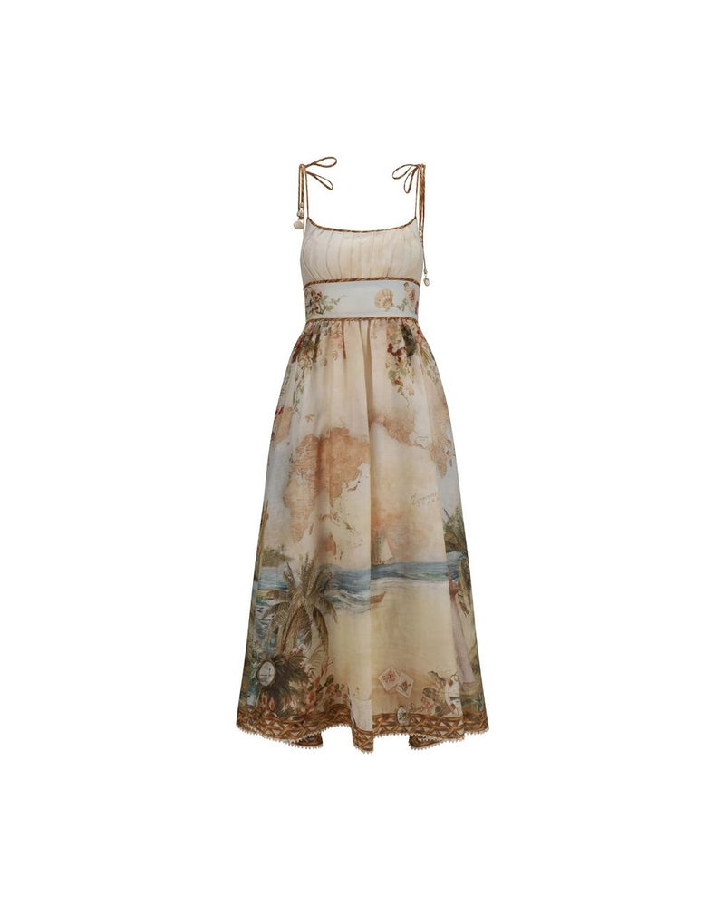Zimmermann Beige Linen Casual Dress Glam Steals