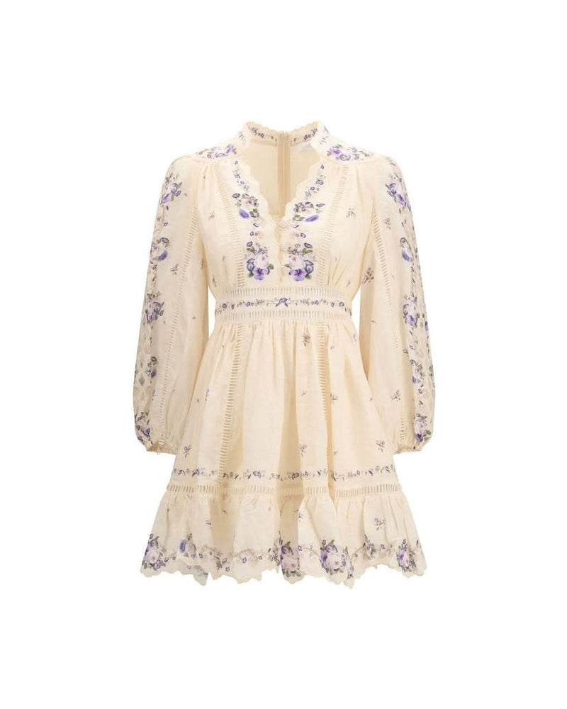 Zimmermann Beige Linen Casual Dress Glam Steals