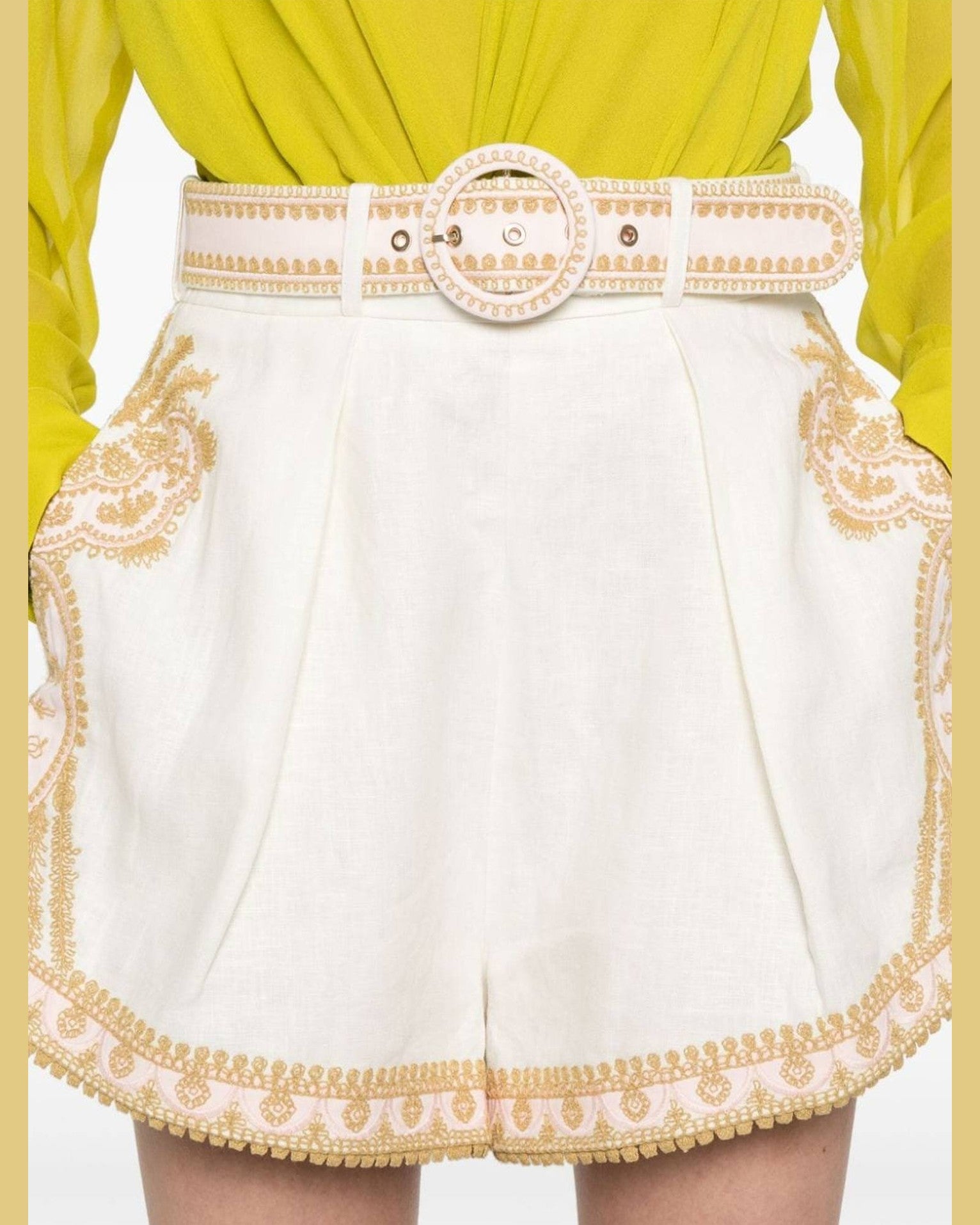 Zimmermann Beige Shorts Glam Steals