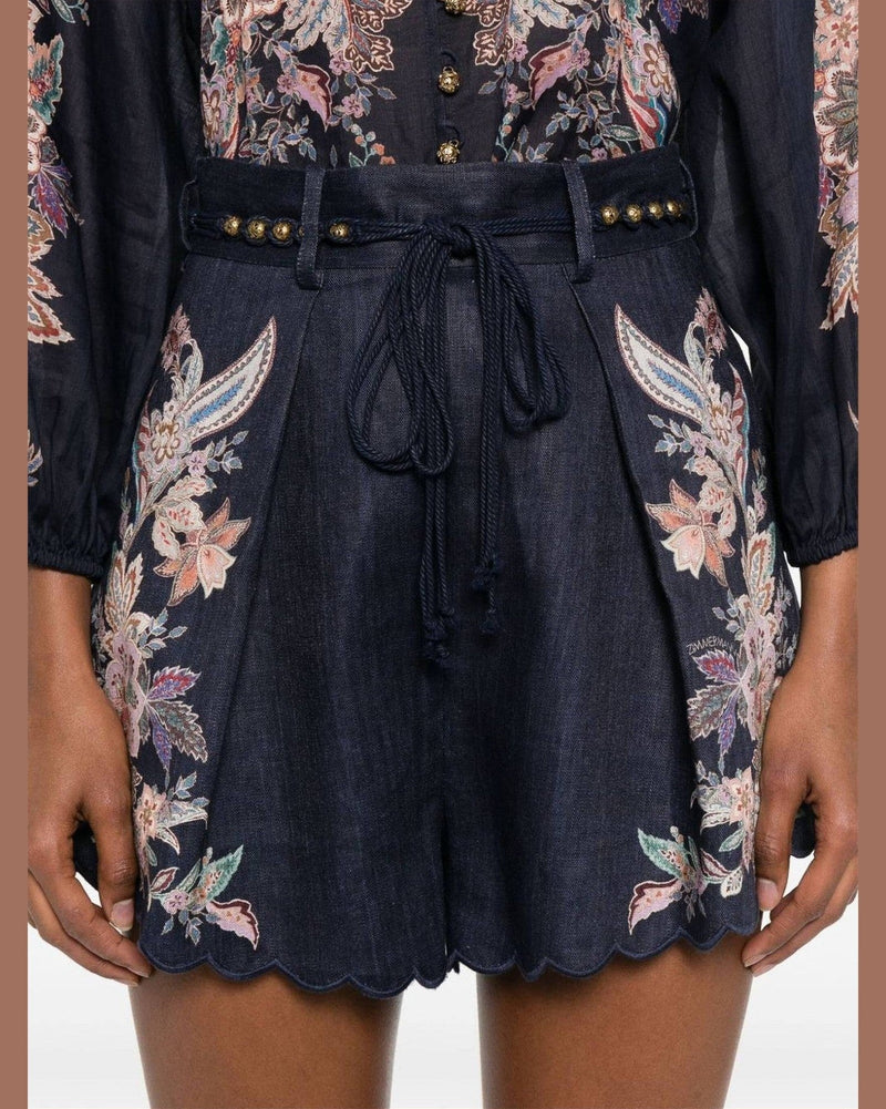 Zimmermann Blue Shorts Glam Steals