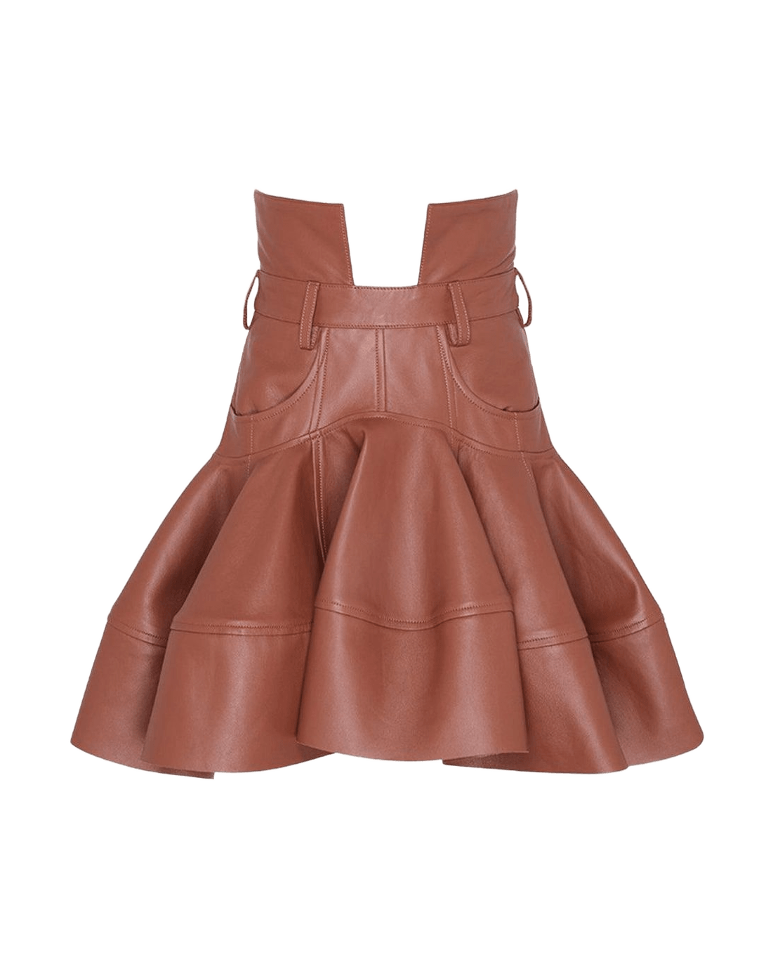 Zimmermann Brown Leather Skirt Glam Steals