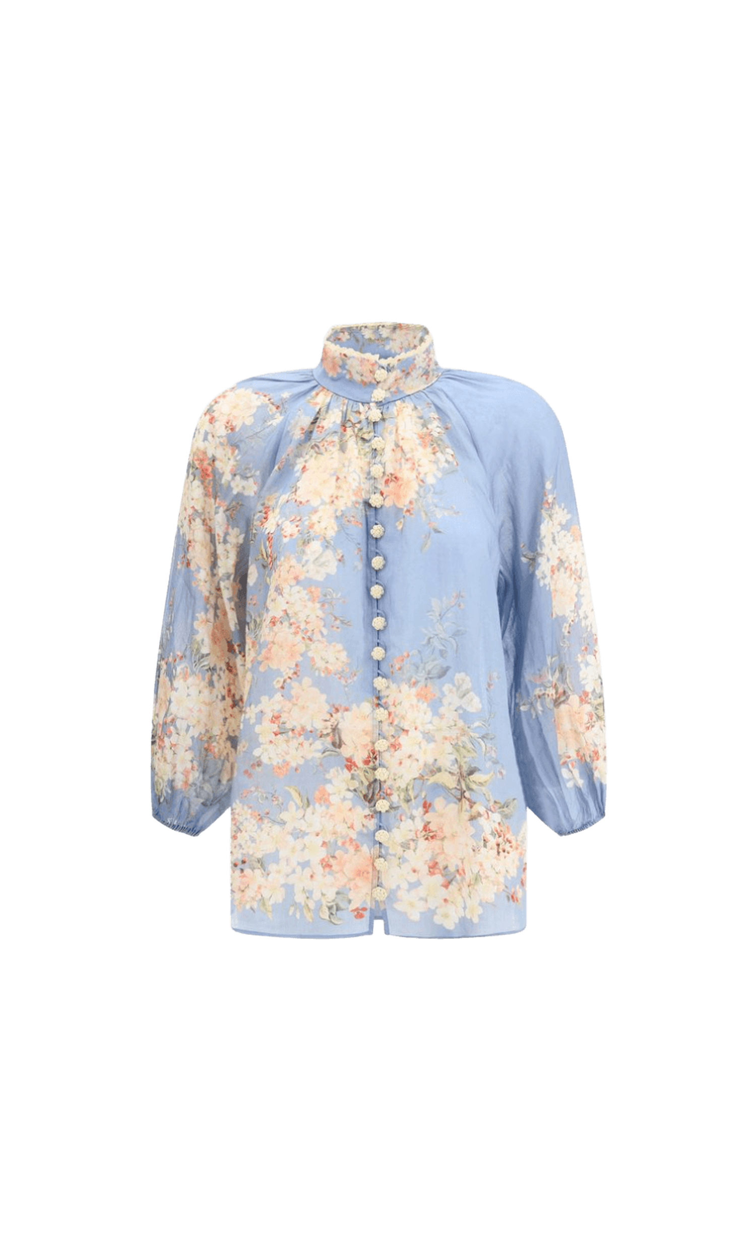 Zimmermann Cascadian Blouse With Puff Sleeves Glam Steals