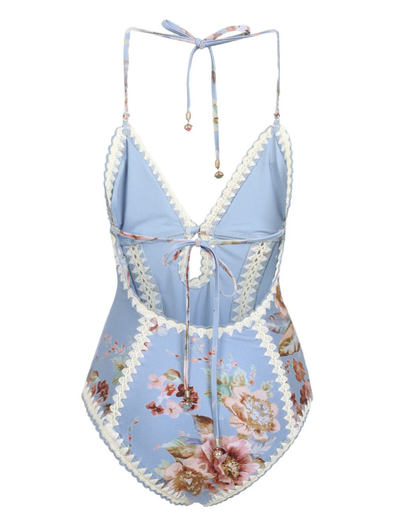 Zimmermann Clear Blue One Piece Swimsuits Glam Steals