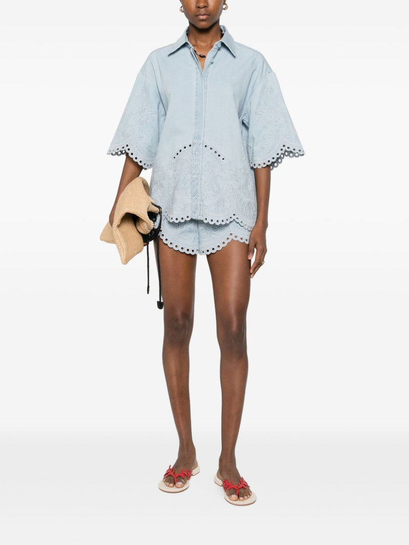 Zimmermann Clear Blue Shorts Glam Steals