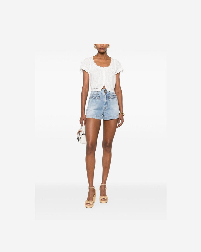 Zimmermann Clear Blue Shorts Glam Steals