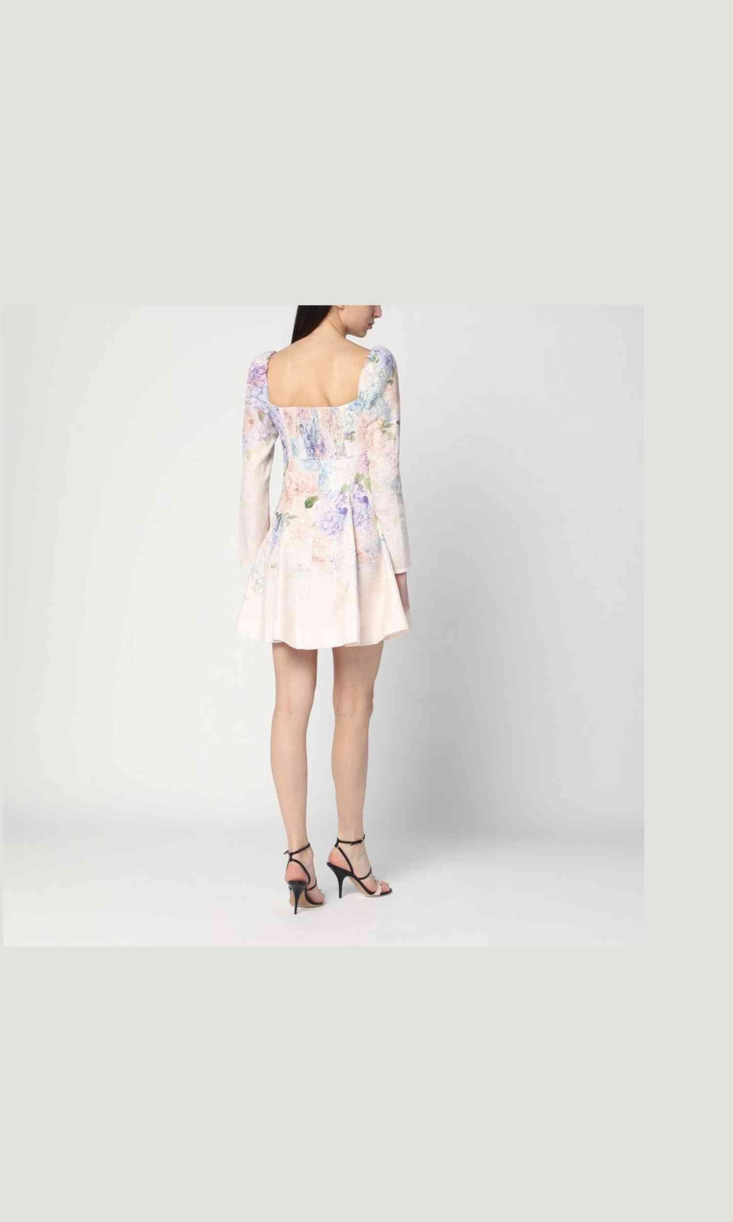 Zimmermann Dawning Mini Dress with Floral Print Glam Steals