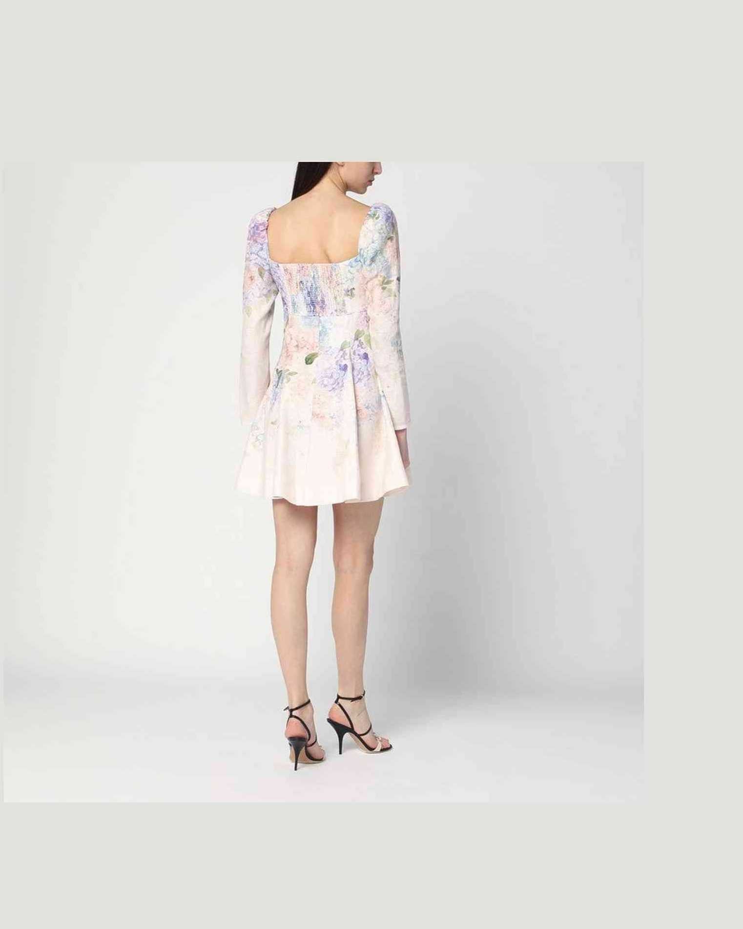 Zimmermann Dawning Mini Dress with Floral Print Glam Steals