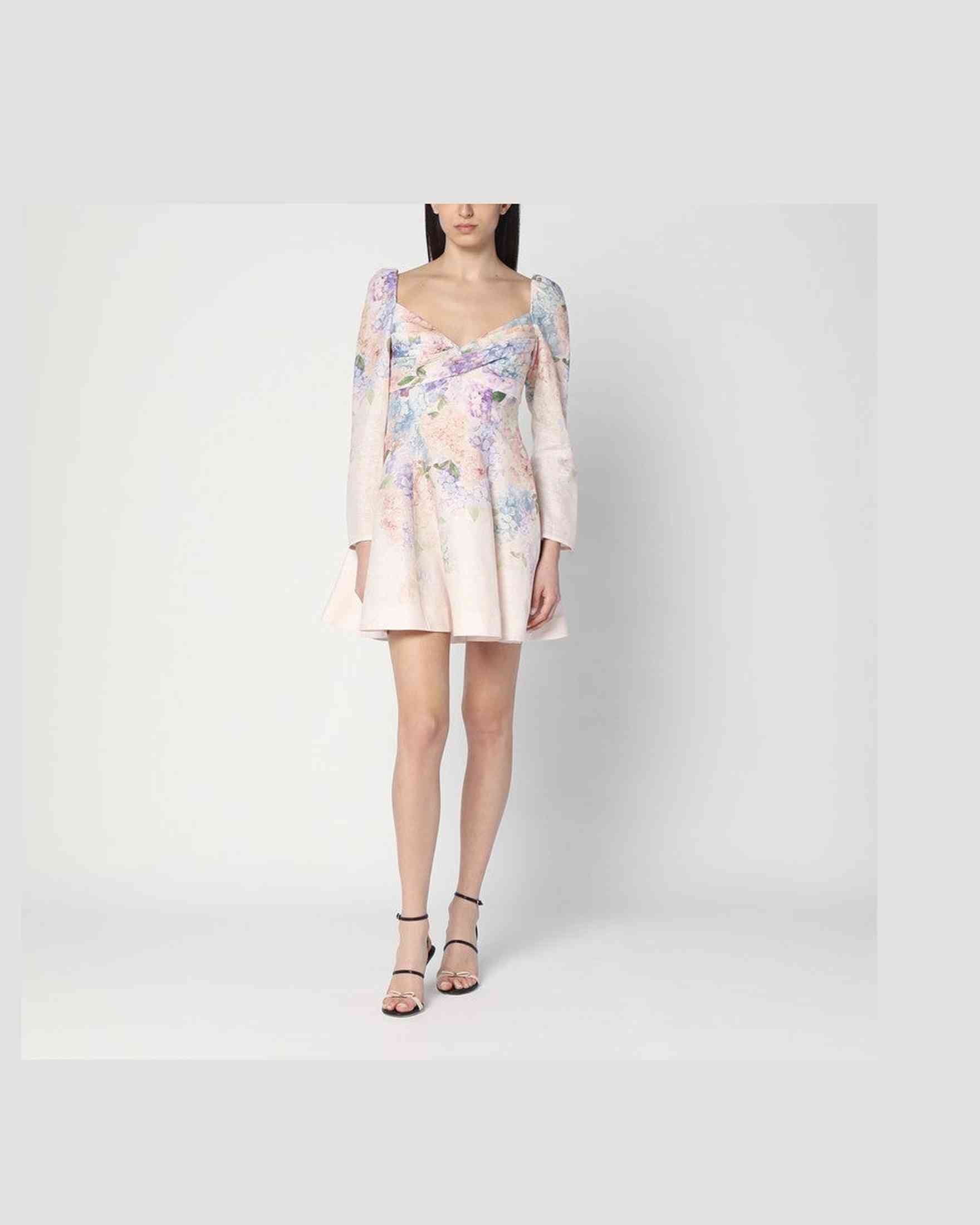 Zimmermann Dawning Mini Dress With Floral Print Glam Steals
