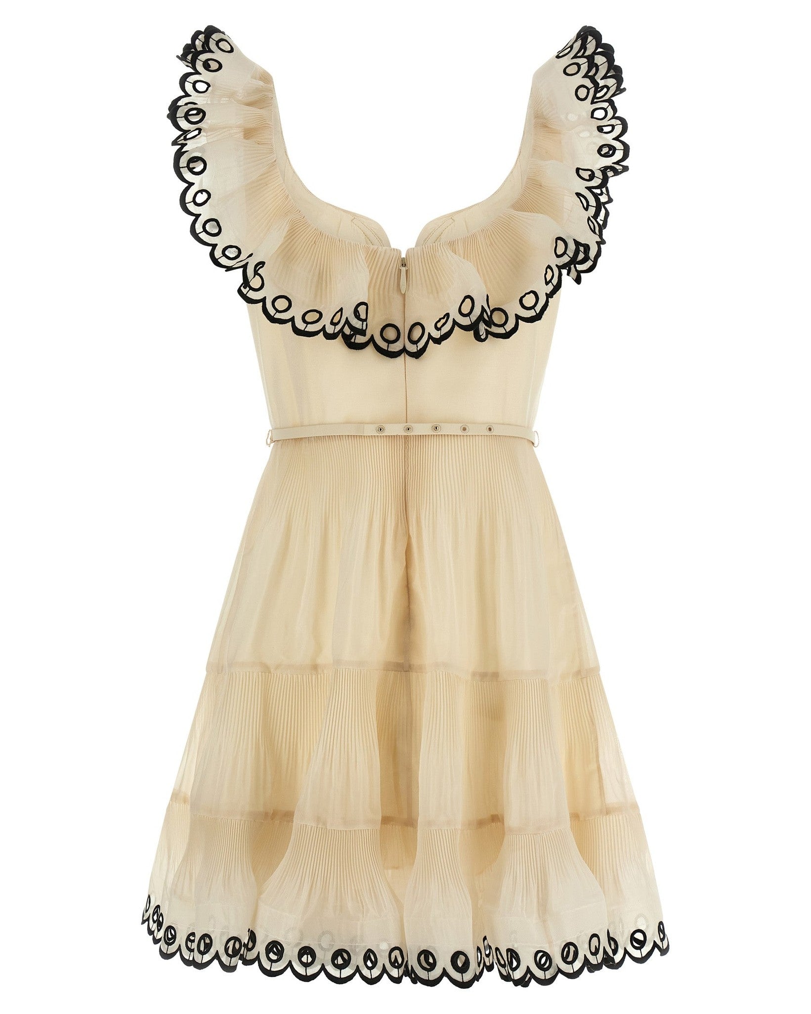 Zimmermann Embroidered Frilled Mini Dress Glam Steals
