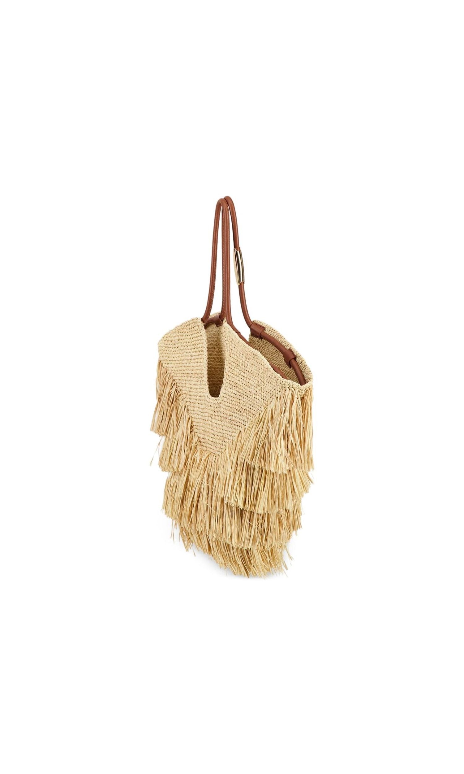 Zimmermann Goldentime Medium Raffia Tote Bag Glam Steals