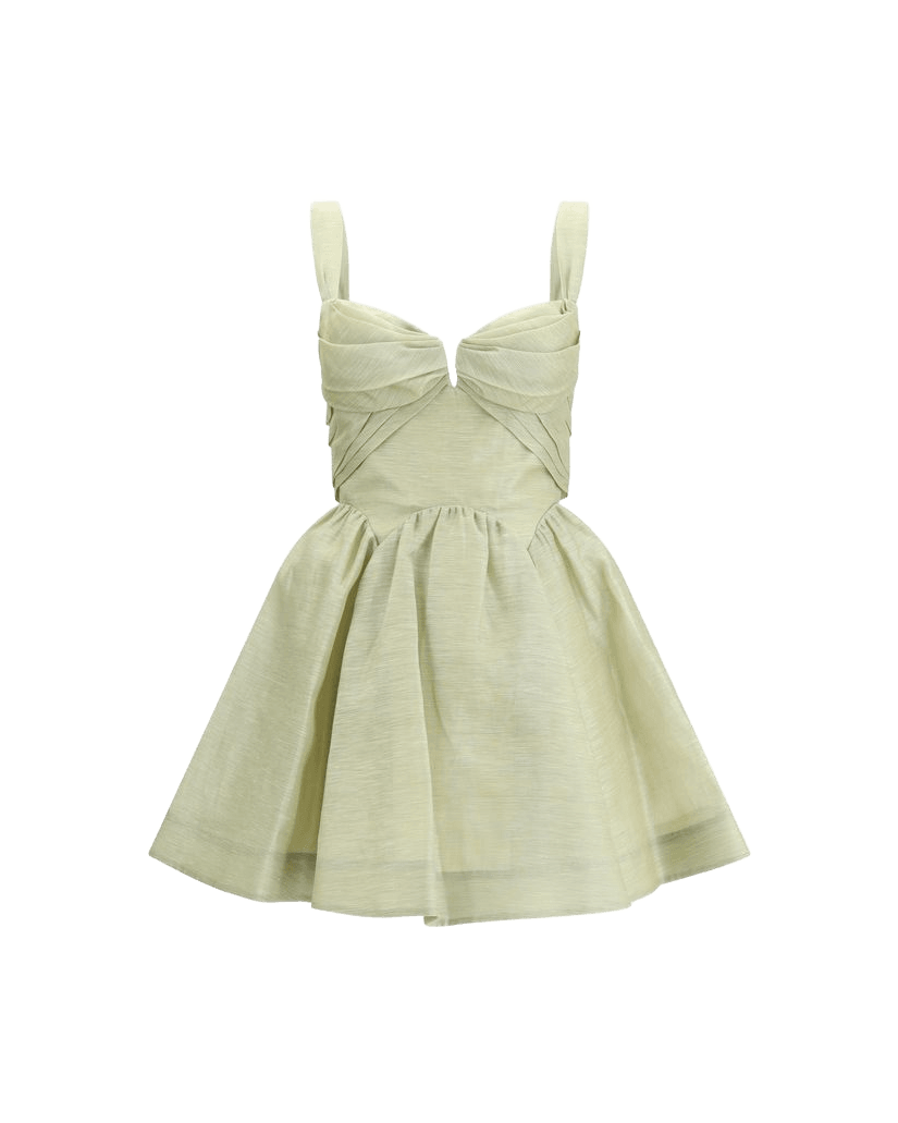 Zimmermann Green Linen Casual Dress