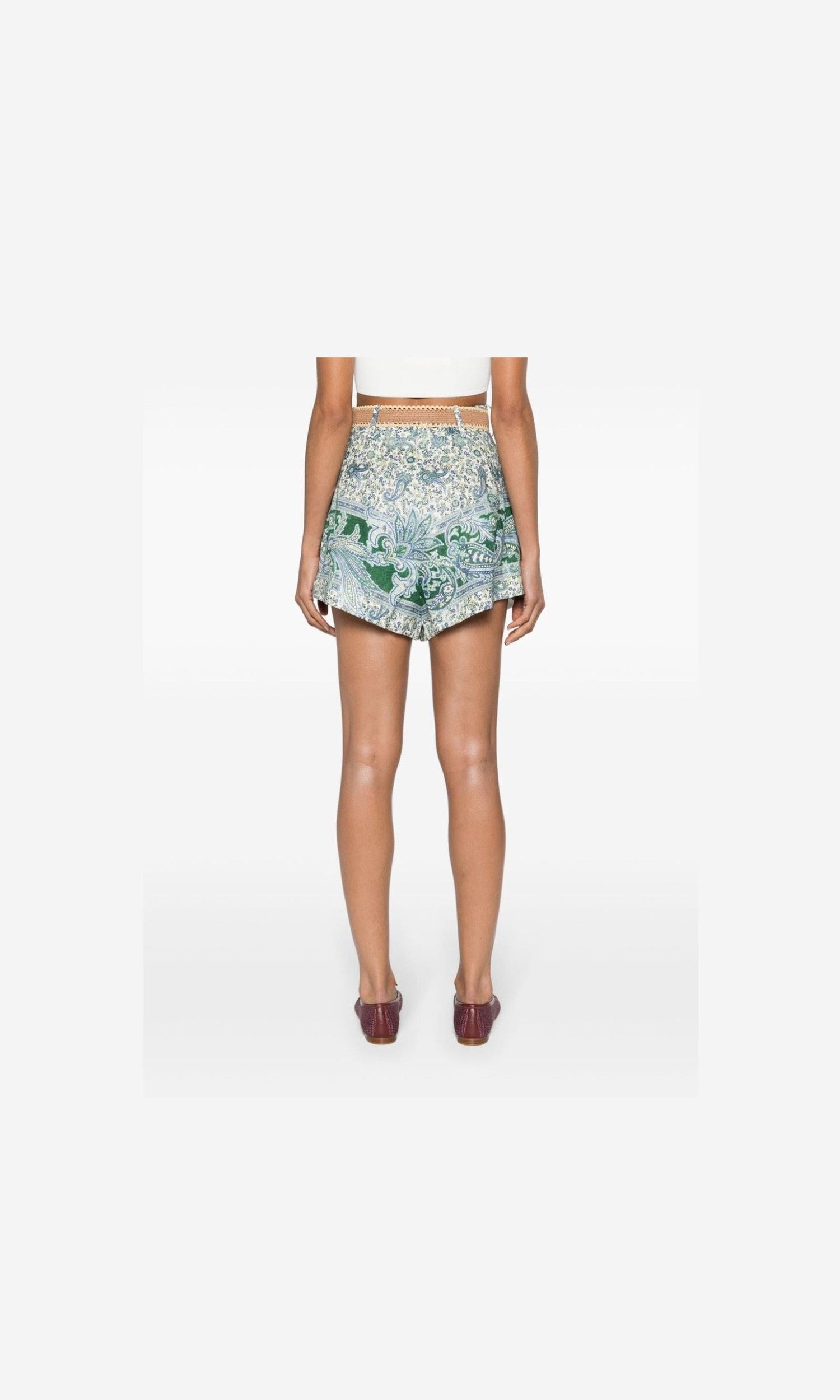 Zimmermann Green Shorts Glam Steals