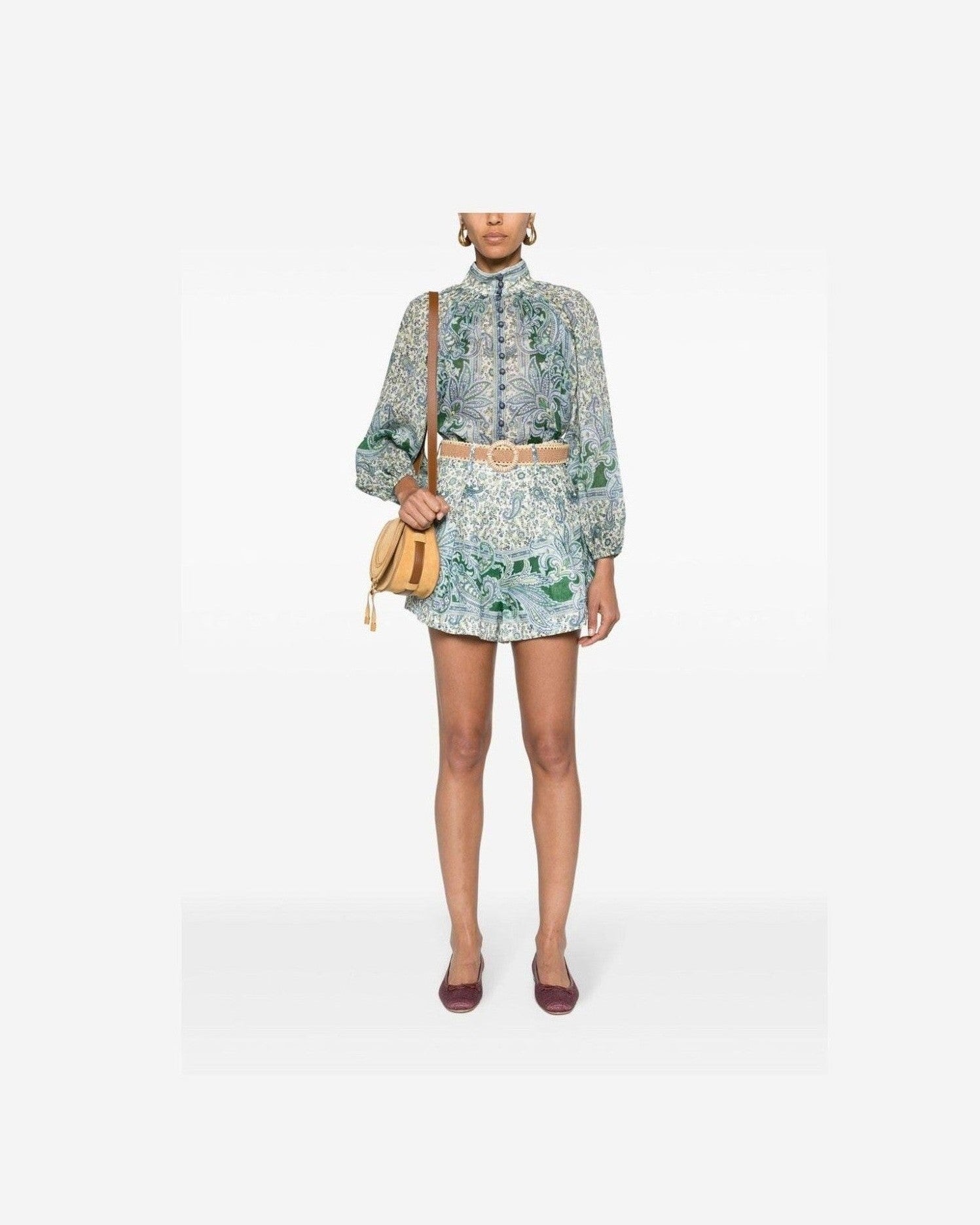Zimmermann Green Shorts Glam Steals