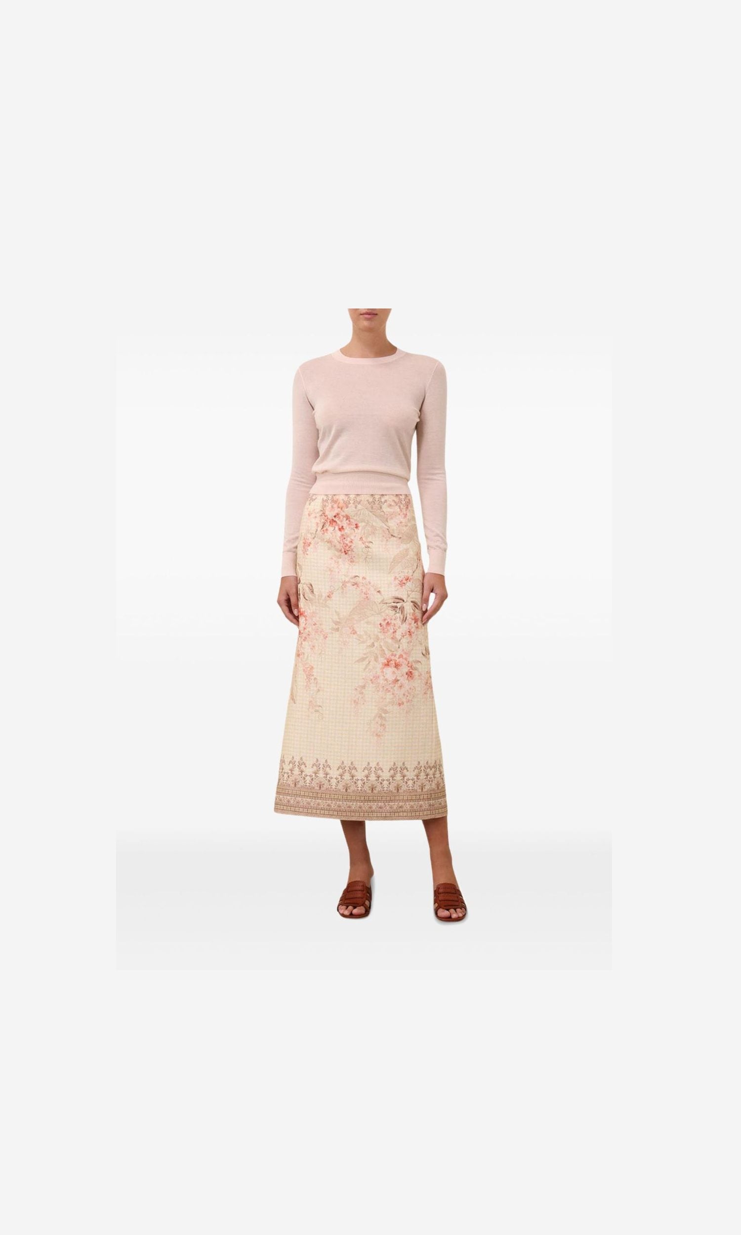 Zimmermann Illuminate Pencil Midi Skirt Glam Steals