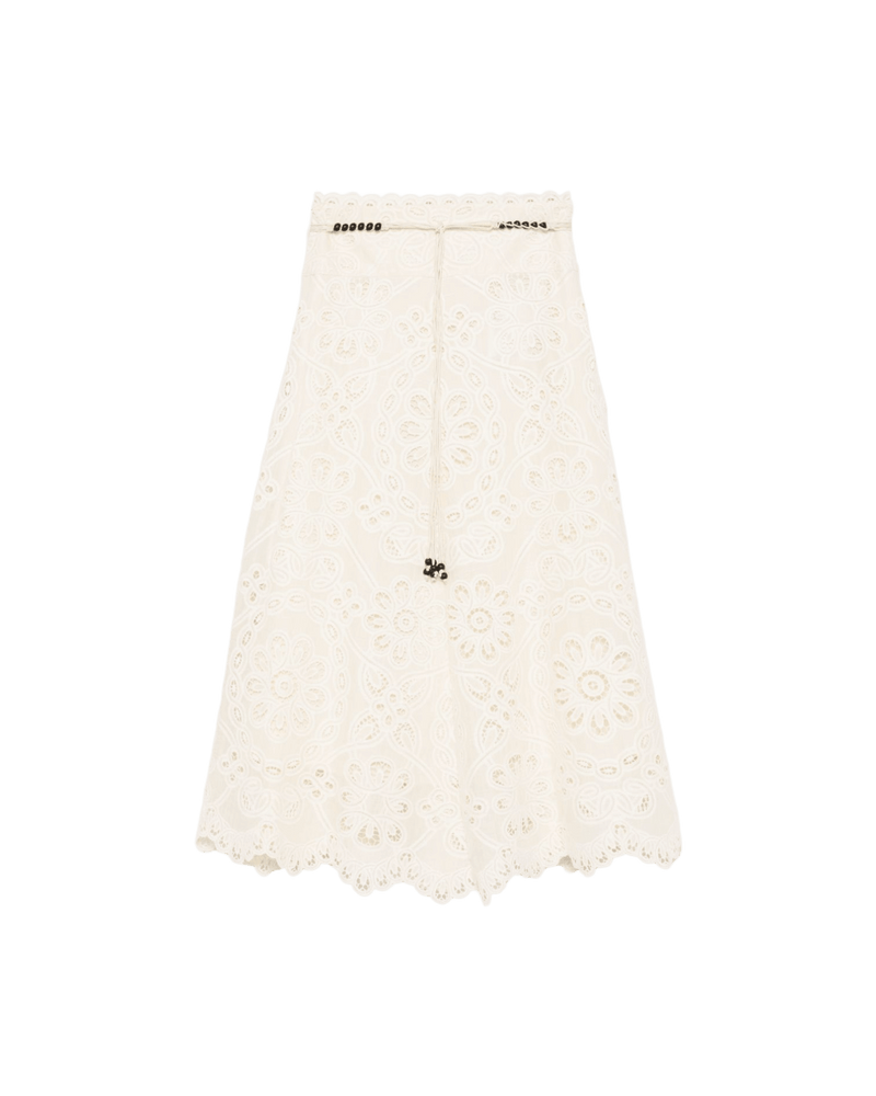 Zimmermann Skirt Ivory Glam Steals
