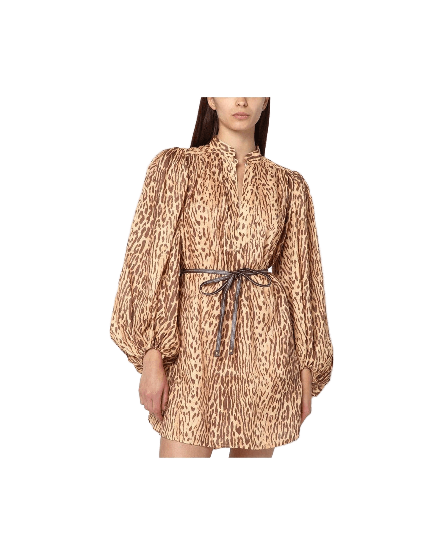 Zimmermann Linen Leopard Print Short Dress Glam Steals