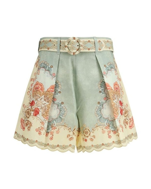 Zimmermann Multicolor Linen Bermuda Shorts Glam Steals