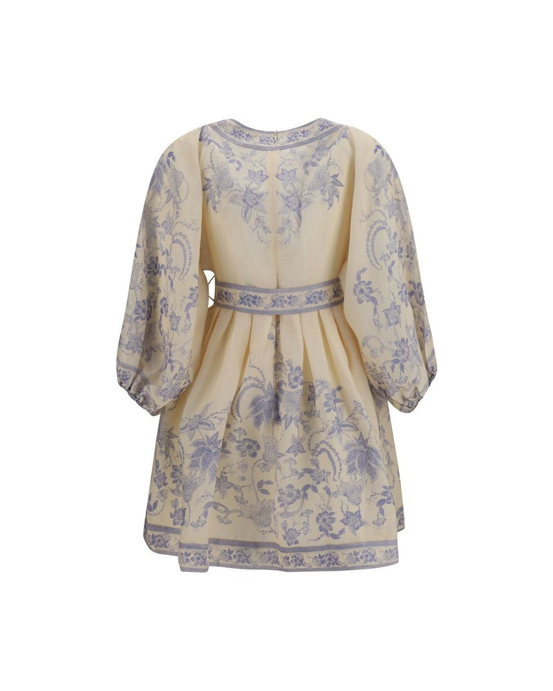 Zimmermann Multicolor Linen Casual Dress Glam Steals