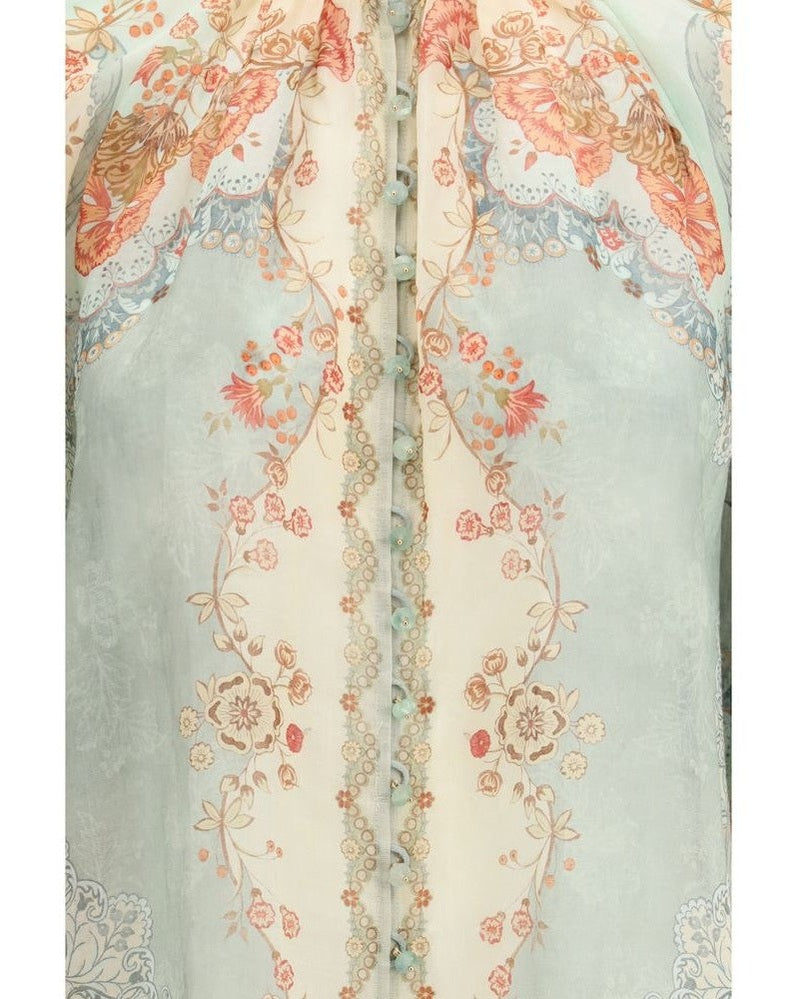 Zimmermann Multicolor Ramie Blouse Glam Steals