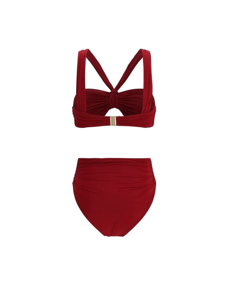 Zimmermann Polyester Bordeaux Bikini Set 