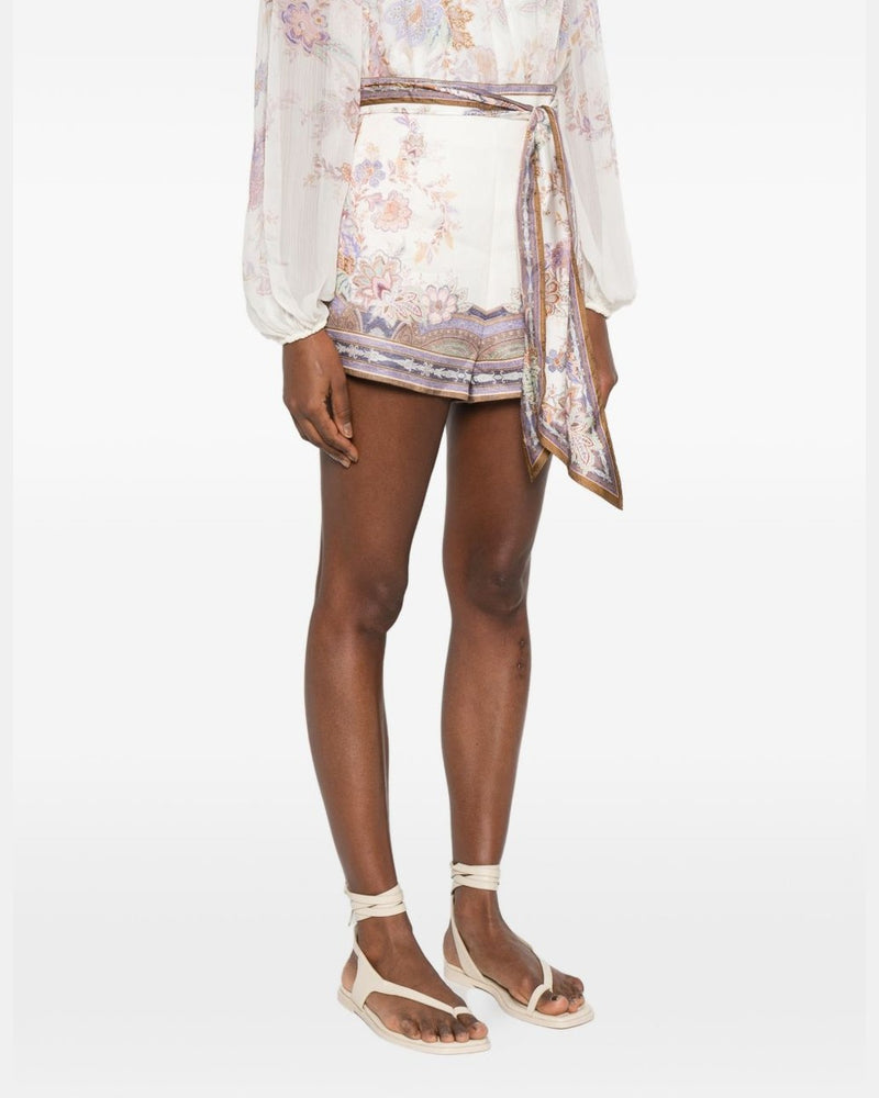 Zimmermann Luna Linen Shorts Glam Steals