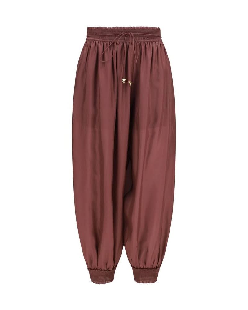 Zimmermann Silk Bordeaux Casual Pant