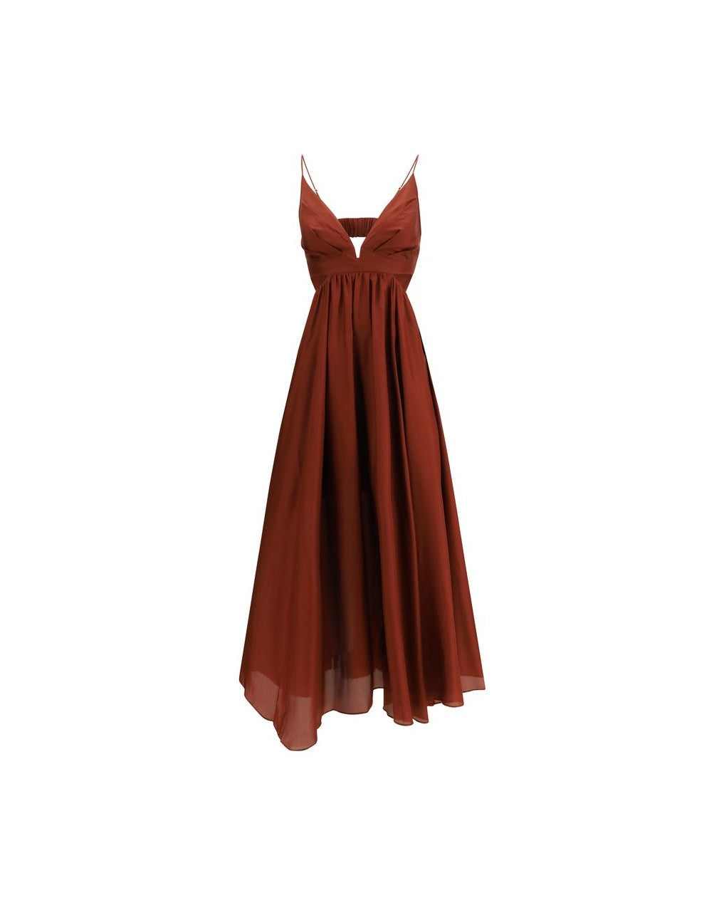 Zimmermann Silk Bordeaux Long Dress Glam Steals