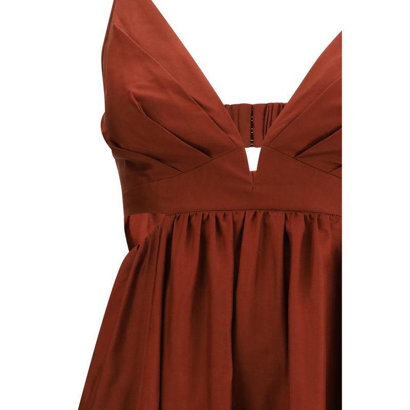 Zimmermann Silk Bordeaux Long Dress Glam Steals