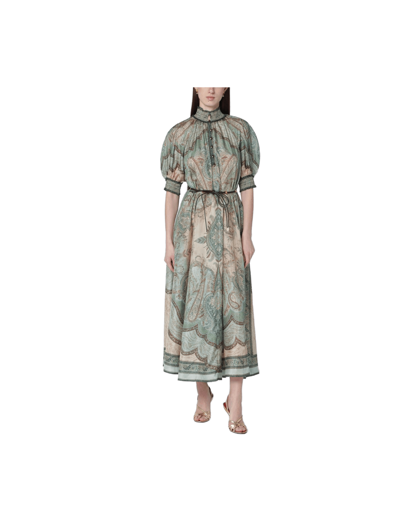 Zimmermann Wanderlust Billow Dress with Tapestry Print Glam Steals