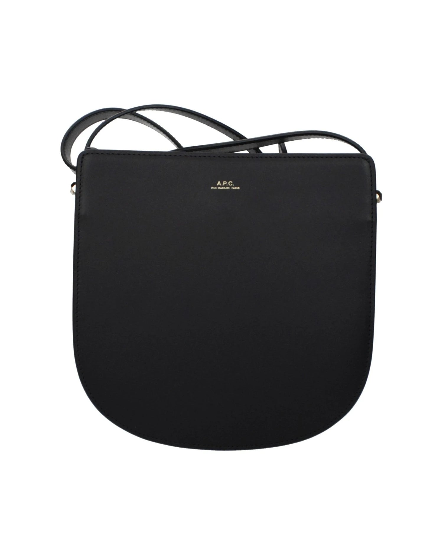 A.p.c. Black Leather Apc Crossbody Bag 
