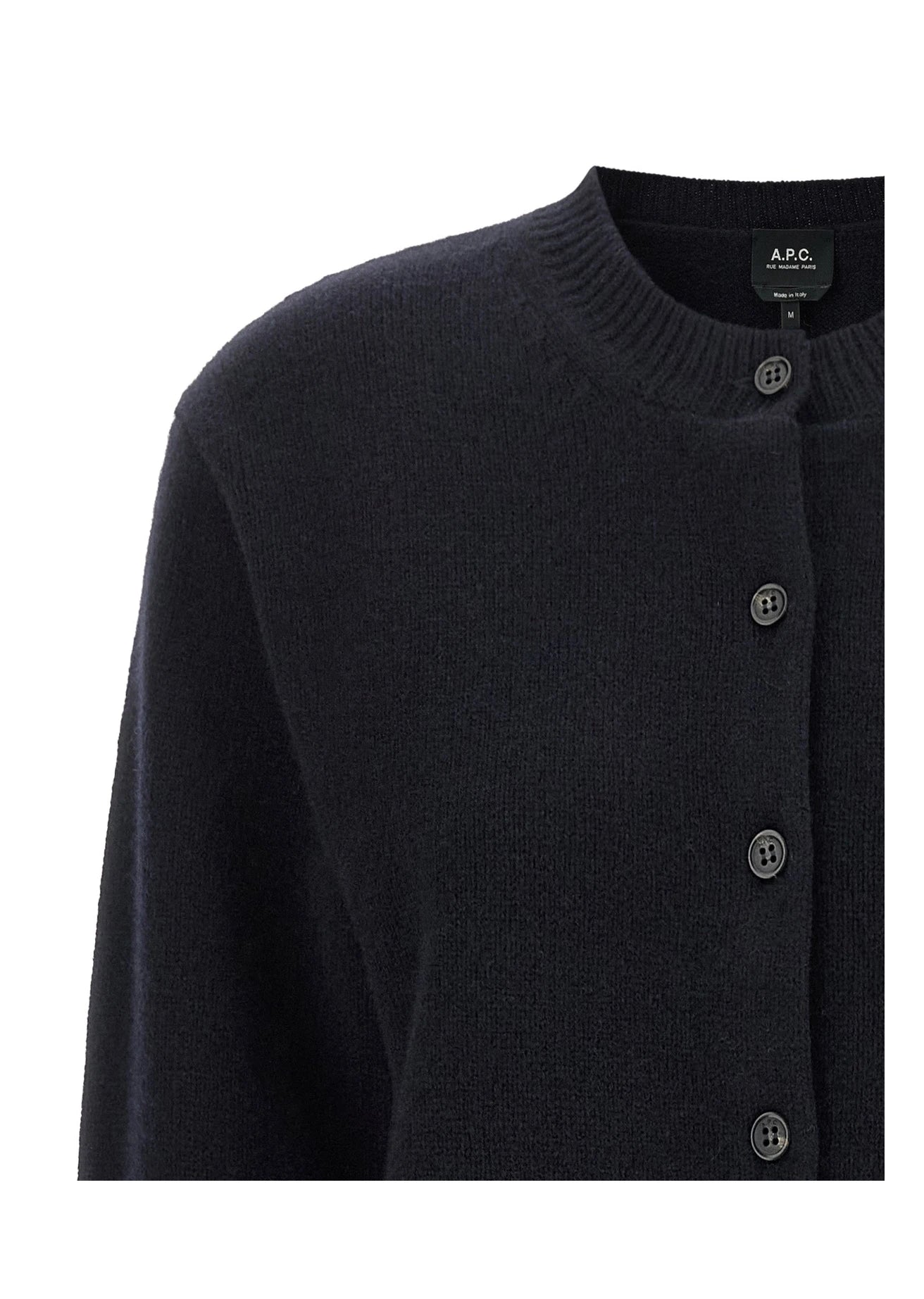 A.P.C. Cardigan in navy, Wool — view 3