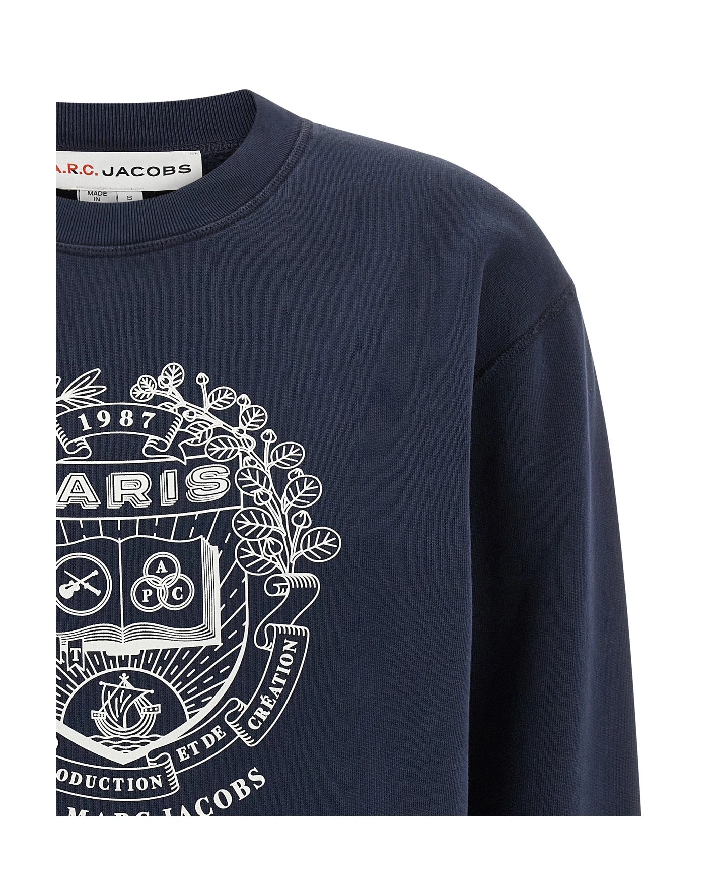 A.P.C. Sweatshirt in blue, Cotton — view 3