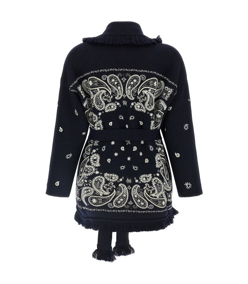 Alanui Cardigan in blue, Virgin Wool — view 2