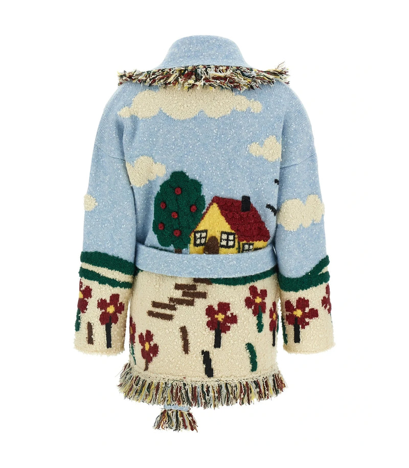 Alanui Cardigan in multicolor, Virgin Wool — view 2