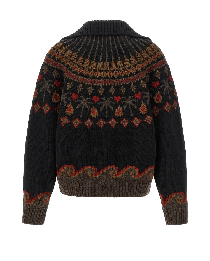 Alanui Cardigan in multicolor, Virgin Wool — view 2