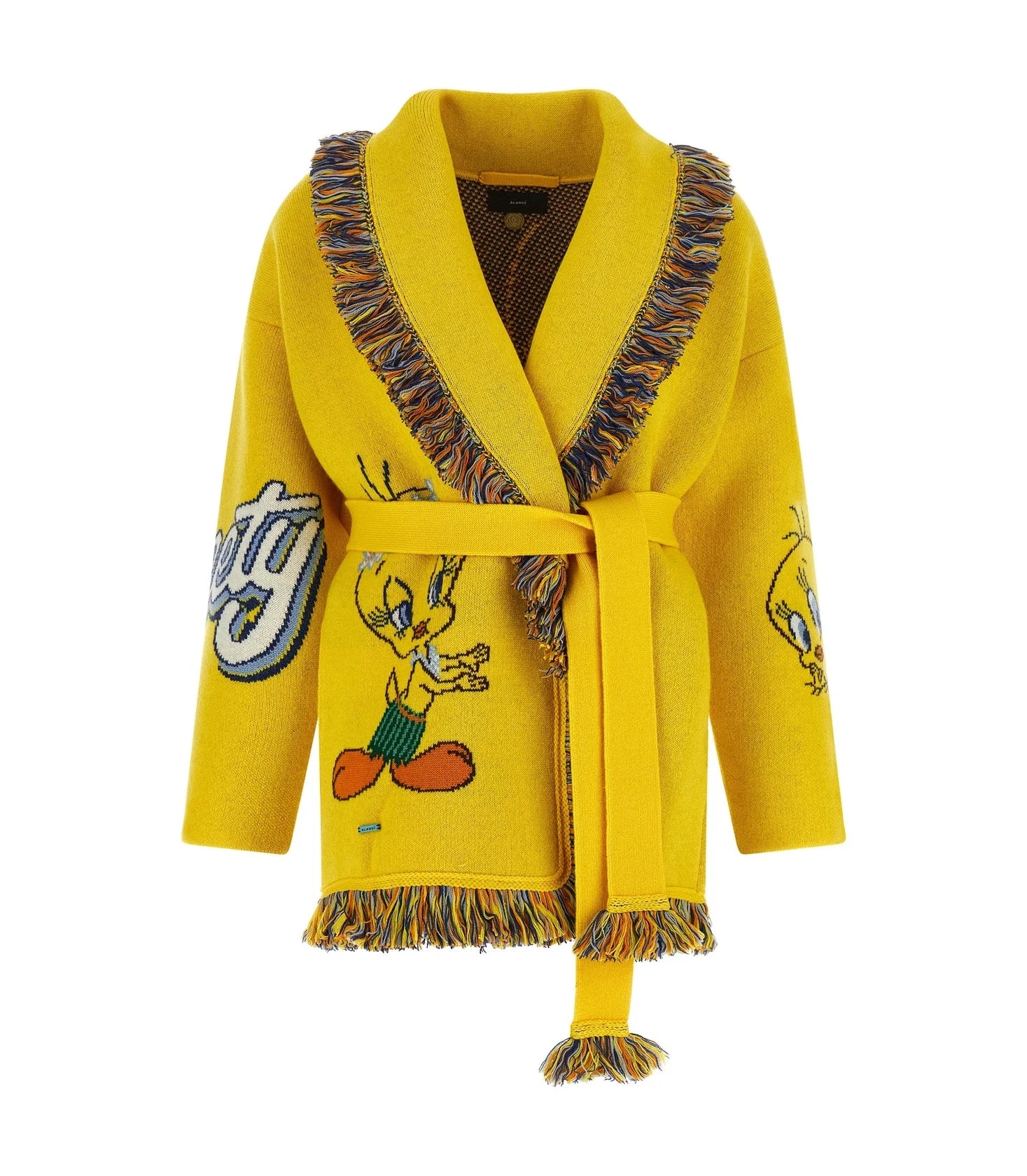 Alanui Cardigan in yellow, Virgin Wool