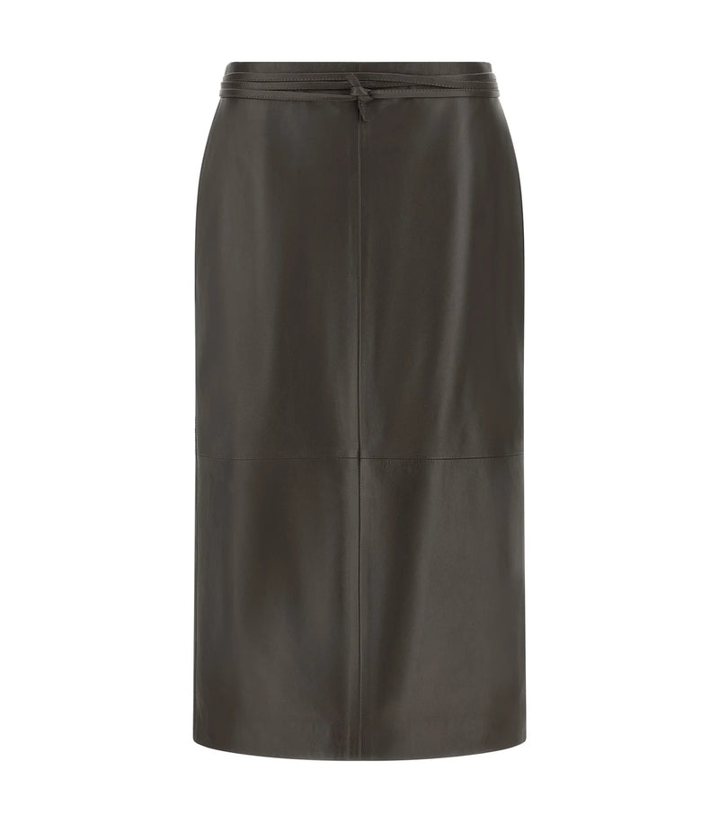 Alberta Ferretti Skirt in brown, Lamb Leather