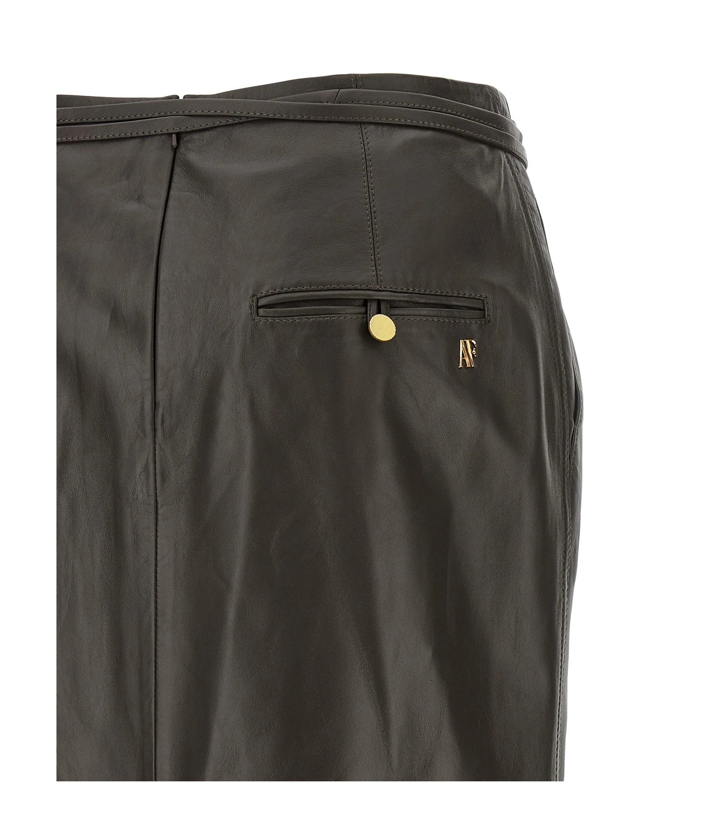Alberta Ferretti Skirt in brown, Lamb Leather — view 4