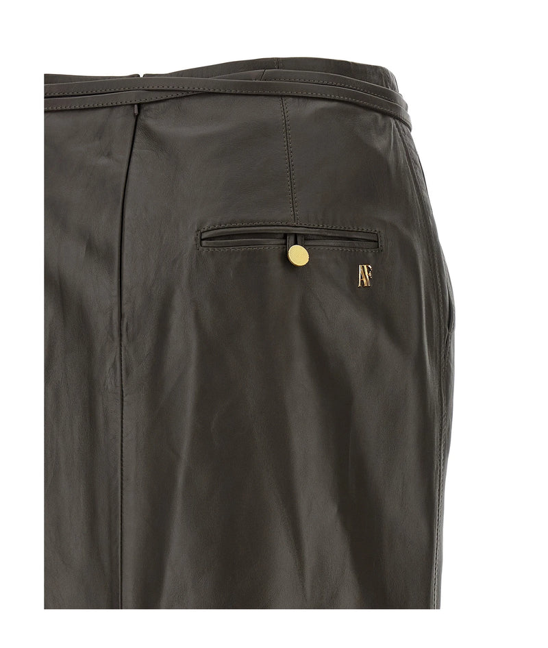 Alberta Ferretti Skirt in brown, Lamb Leather — view 4