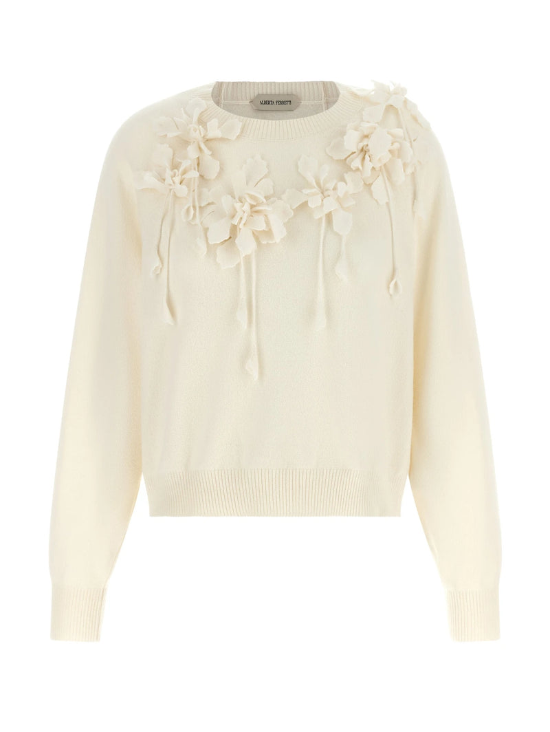 Alberta Ferretti Sweater in white, Virgin Wool