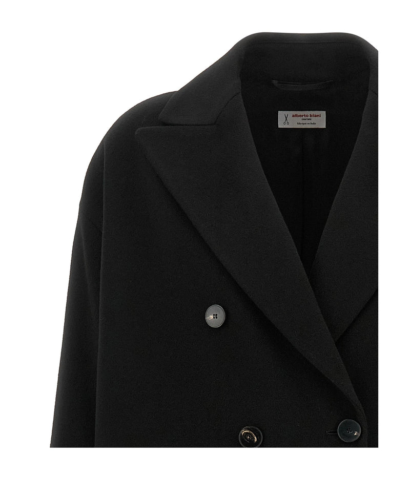 Alberto Biani Overcoat in black, Wool — view 3